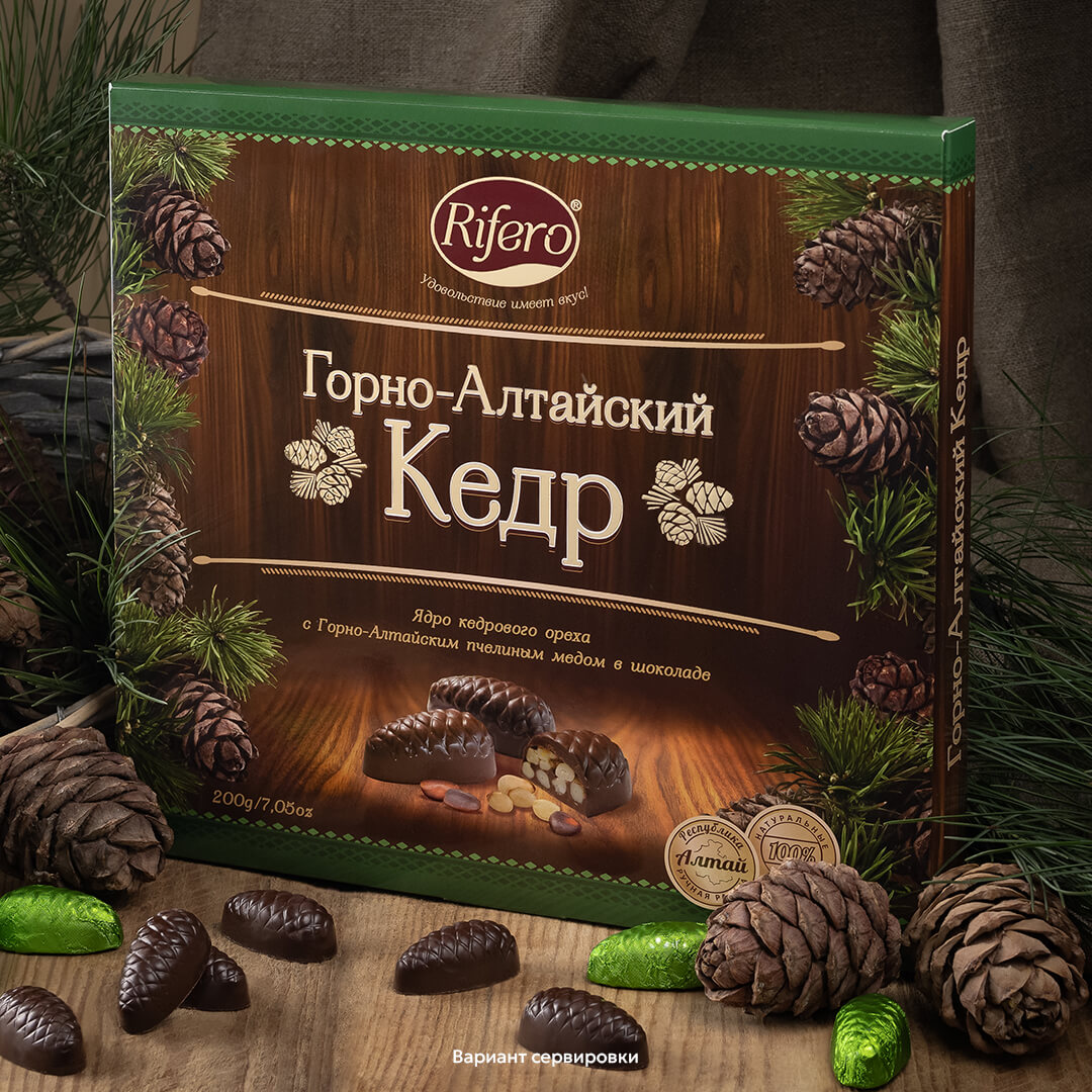 Конфеты шоколадные Горно-Алтайский кедр 200г.