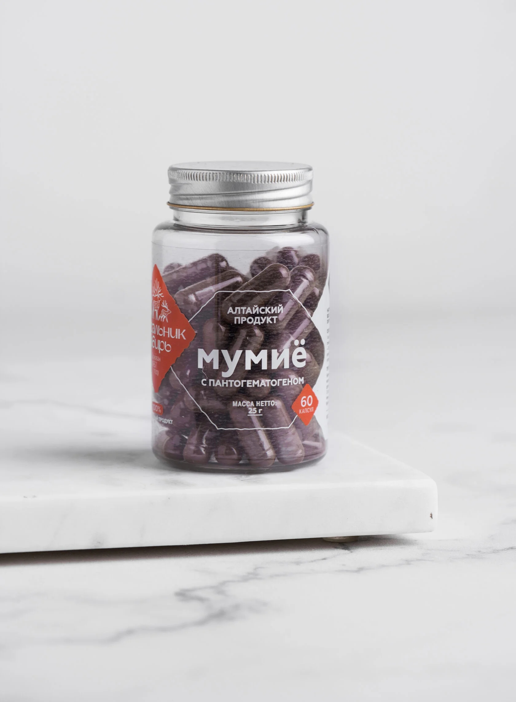 Мумиё с пантогематогеном, 60 капсул